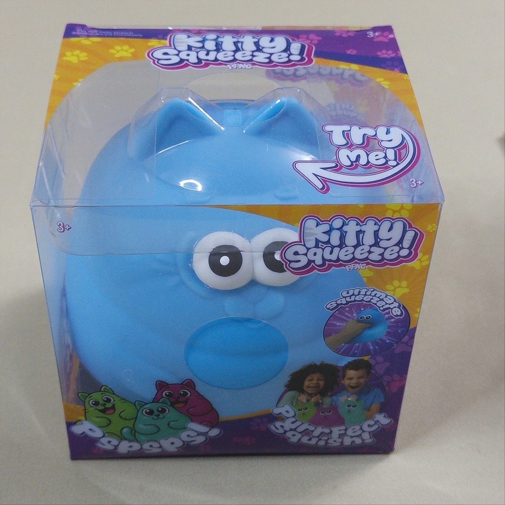 PPNC Kitty Squeeze Toy Kids One Size Blue Sensory Stress Relief Squishy NWT - Picture 2 of 9